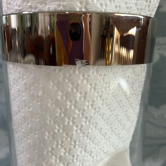 VINTAGE MONOGRAM Z SILVER RIM SCROLLS WEIGHTED QUEENS LUSTERWARE HIGHBALL SET 2 - Picture 5 of 9